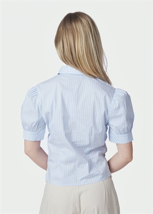 Frannie soft stripe skjorte Light Blue Neo Noir 